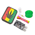 Wholesale Custom Sticker Silicone Smoking Pipe Herb Grinder Cigarette Gift Case Set Smoking Accessories